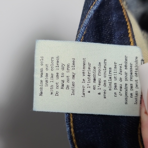 RAG & BONE High Rise Skinny Blue Jeans with Distressed Detailing Size 27 - Picture 6 of 16